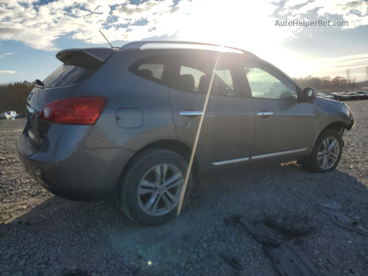 2012 Nissan Rogue S Silver vin: JN8AS5MT8CW609486