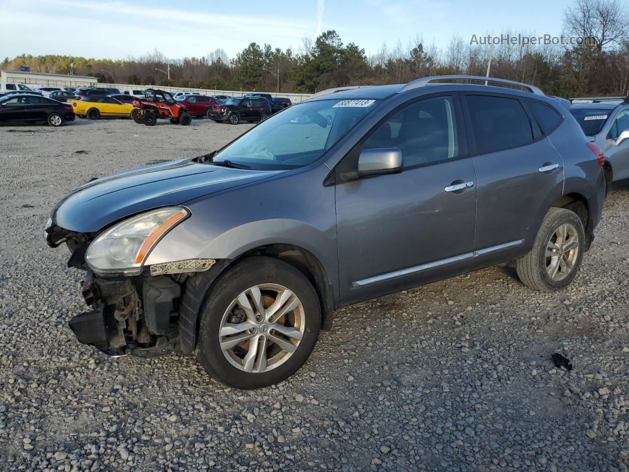 2012 Nissan Rogue S Silver vin: JN8AS5MT8CW609486