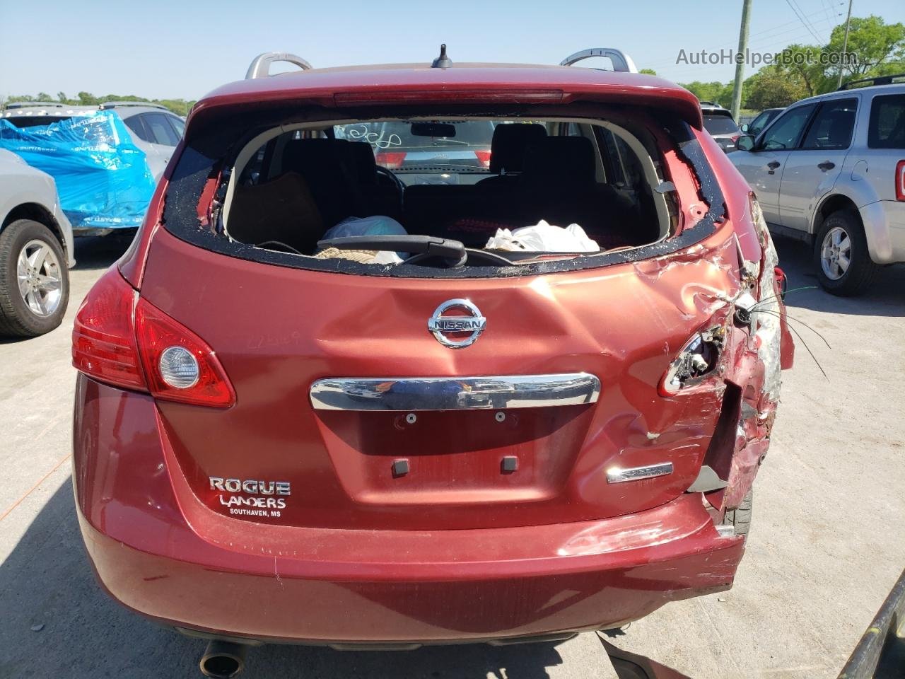 2012 Nissan Rogue S Red vin: JN8AS5MT9CW258667