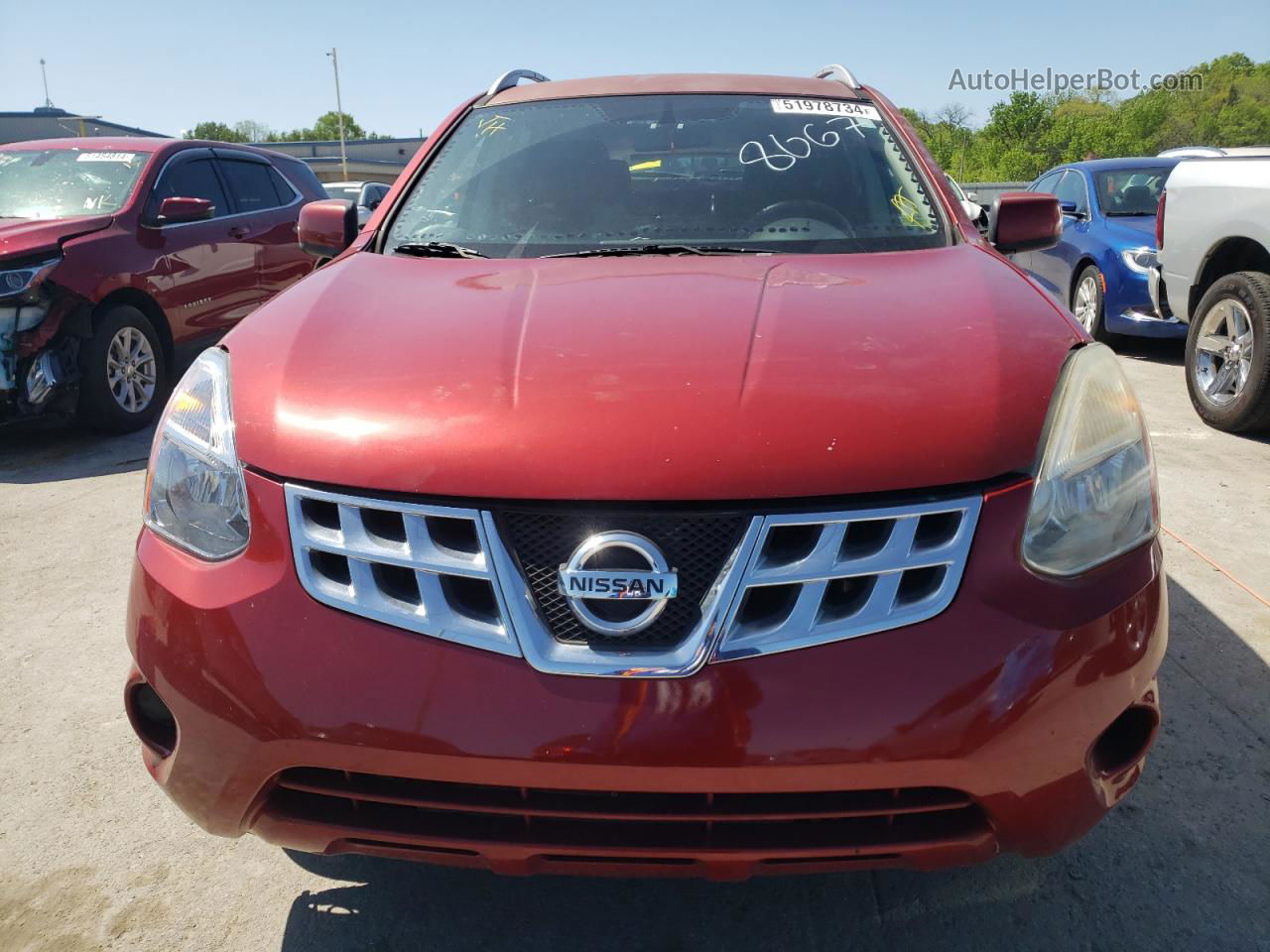 2012 Nissan Rogue S Красный vin: JN8AS5MT9CW258667