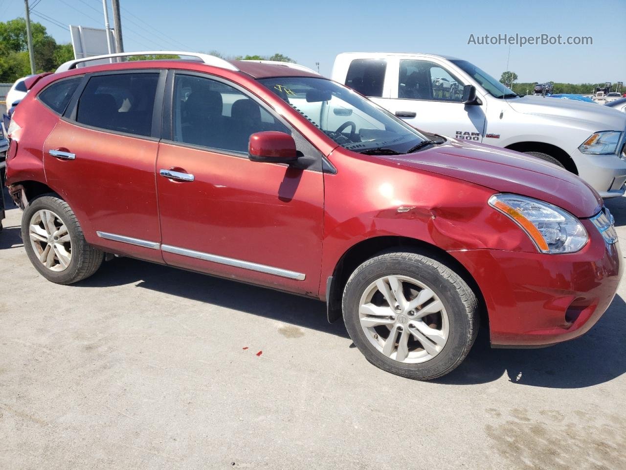 2012 Nissan Rogue S Red vin: JN8AS5MT9CW258667
