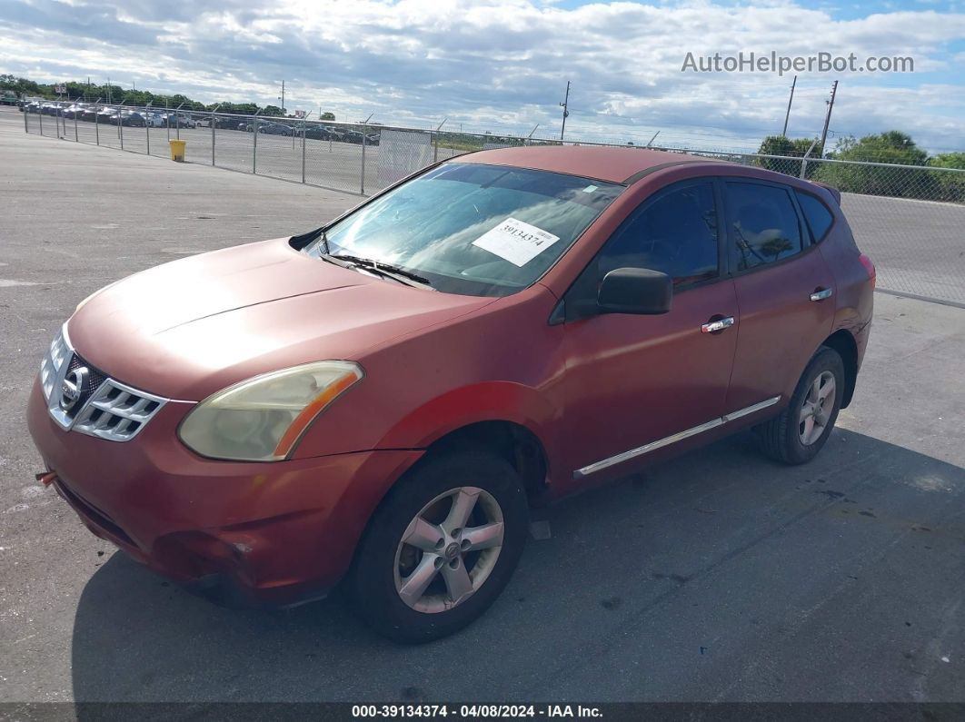 2012 Nissan Rogue S Red vin: JN8AS5MT9CW260354