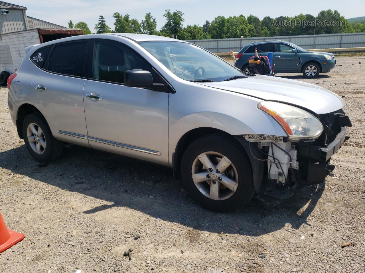 2012 Nissan Rogue S Silver vin: JN8AS5MT9CW272911