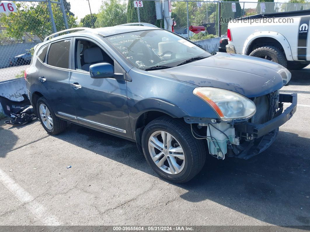 2012 Nissan Rogue Sv Синий vin: JN8AS5MT9CW288784