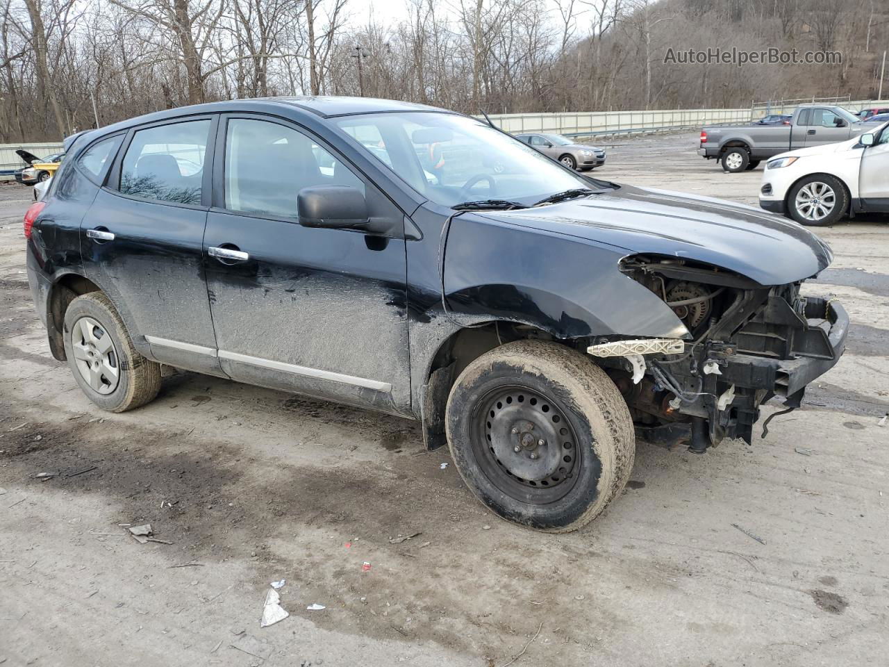 2012 Nissan Rogue S Черный vin: JN8AS5MT9CW604720