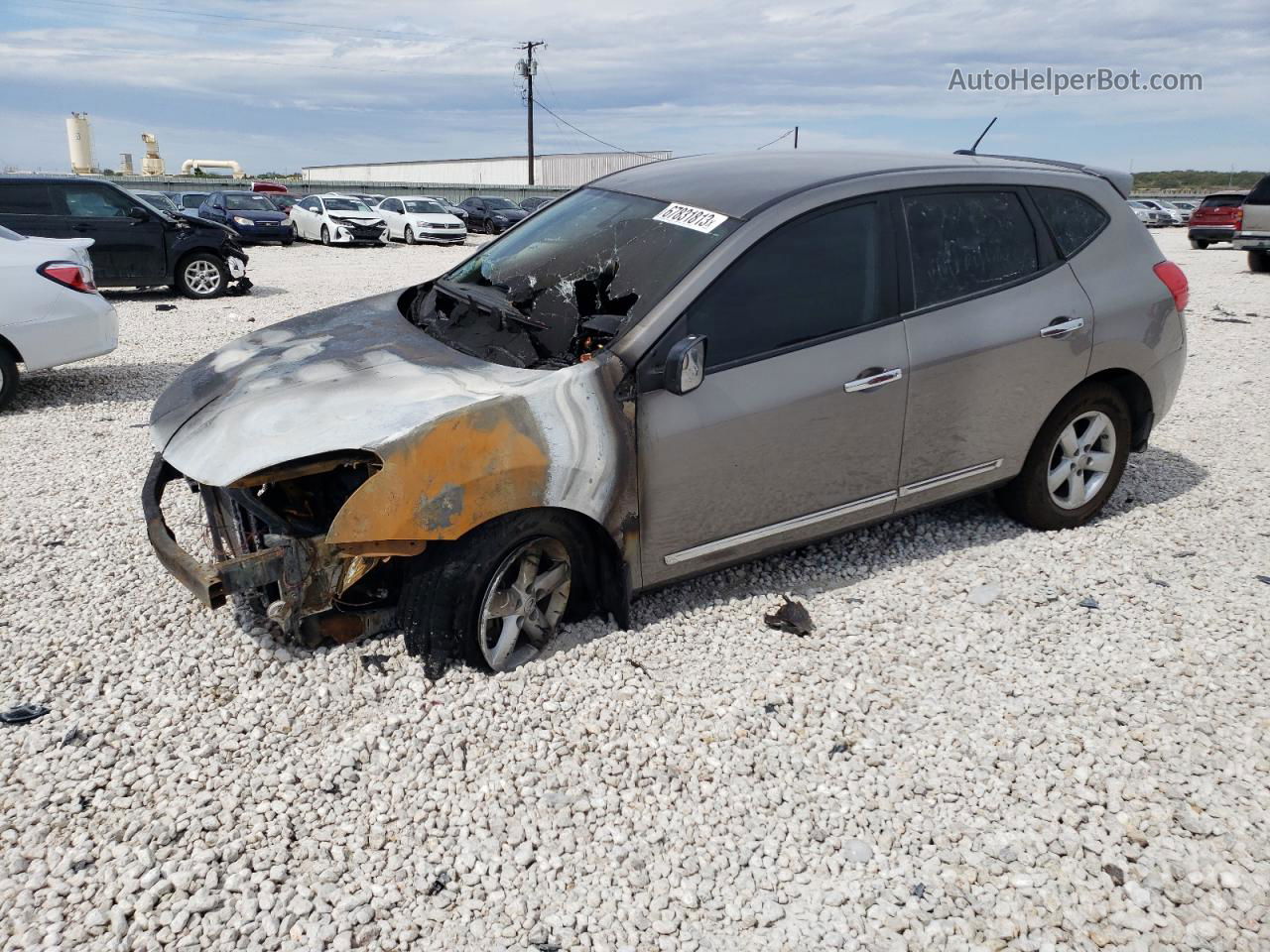 2012 Nissan Rogue S Gray vin: JN8AS5MT9CW607049