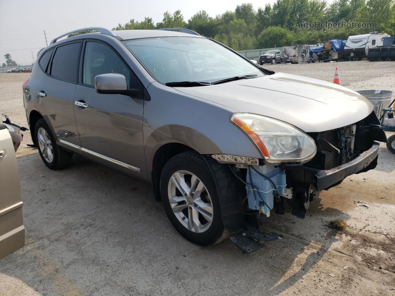 2012 Nissan Rogue S Silver vin: JN8AS5MT9CW609285