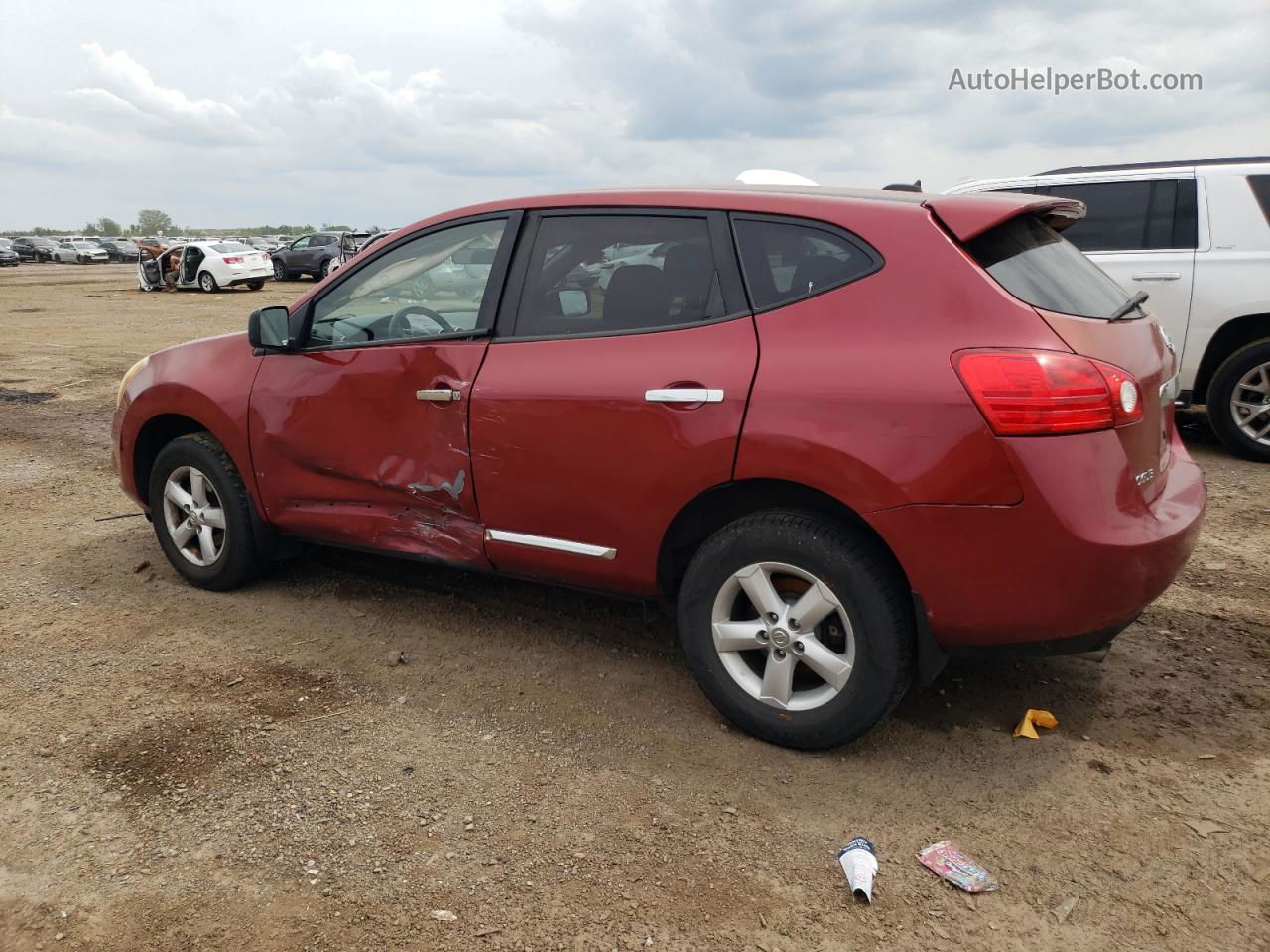 2012 Nissan Rogue S Темно-бордовый vin: JN8AS5MTXCW251887