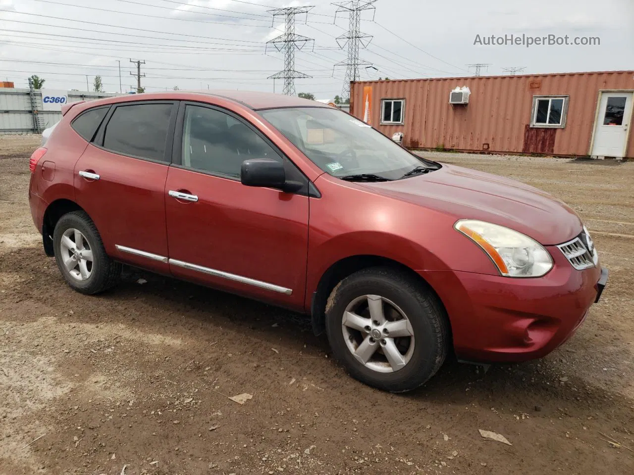 2012 Nissan Rogue S Темно-бордовый vin: JN8AS5MTXCW251887