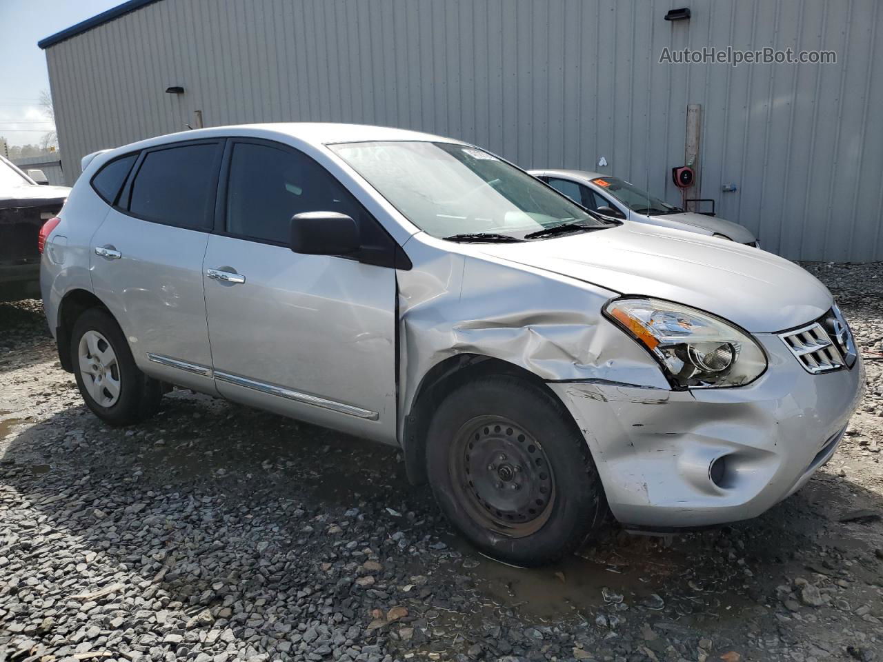 2012 Nissan Rogue S Silver vin: JN8AS5MTXCW266986