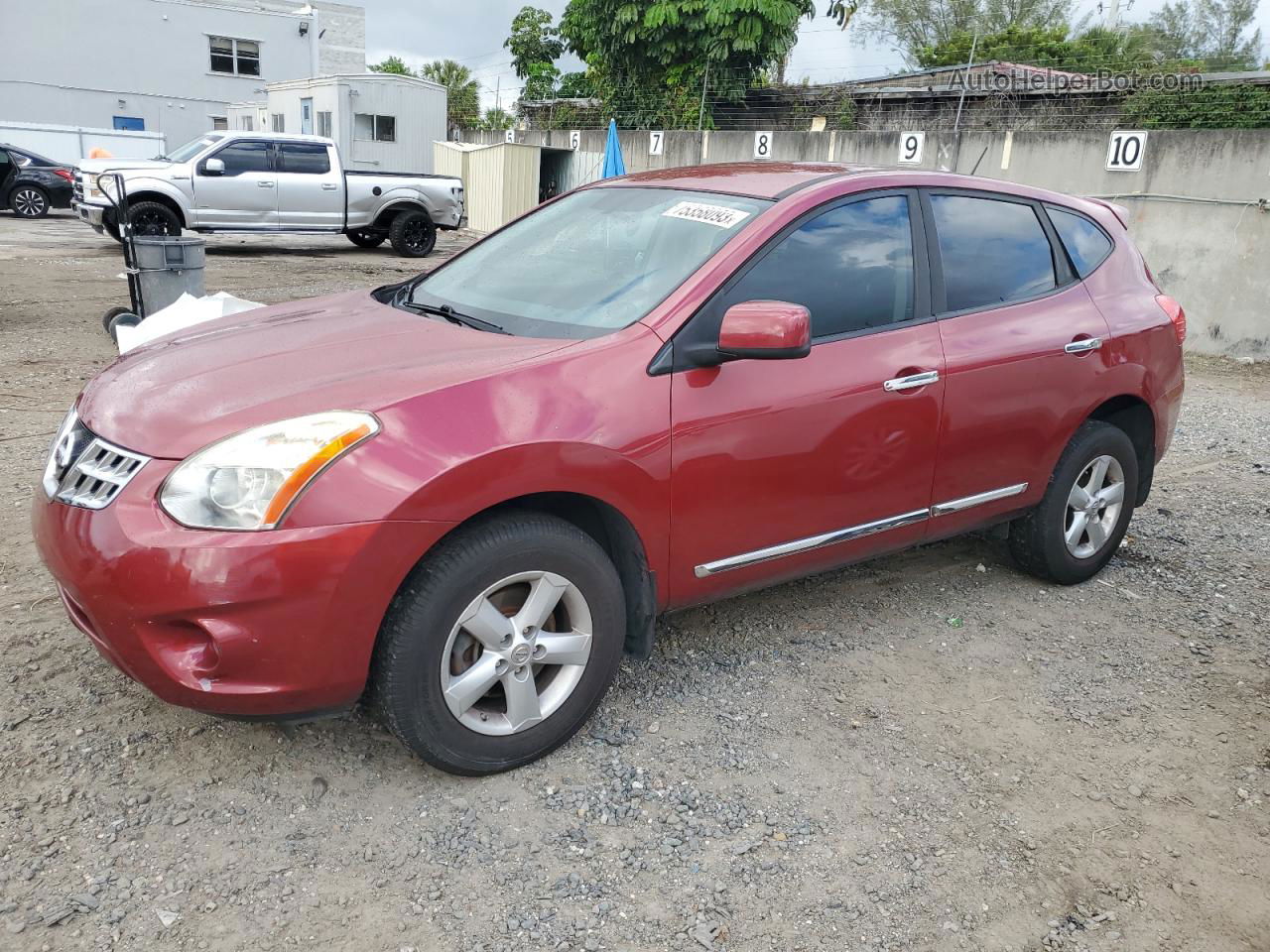 2012 Nissan Rogue S Бордовый vin: JN8AS5MTXCW268060