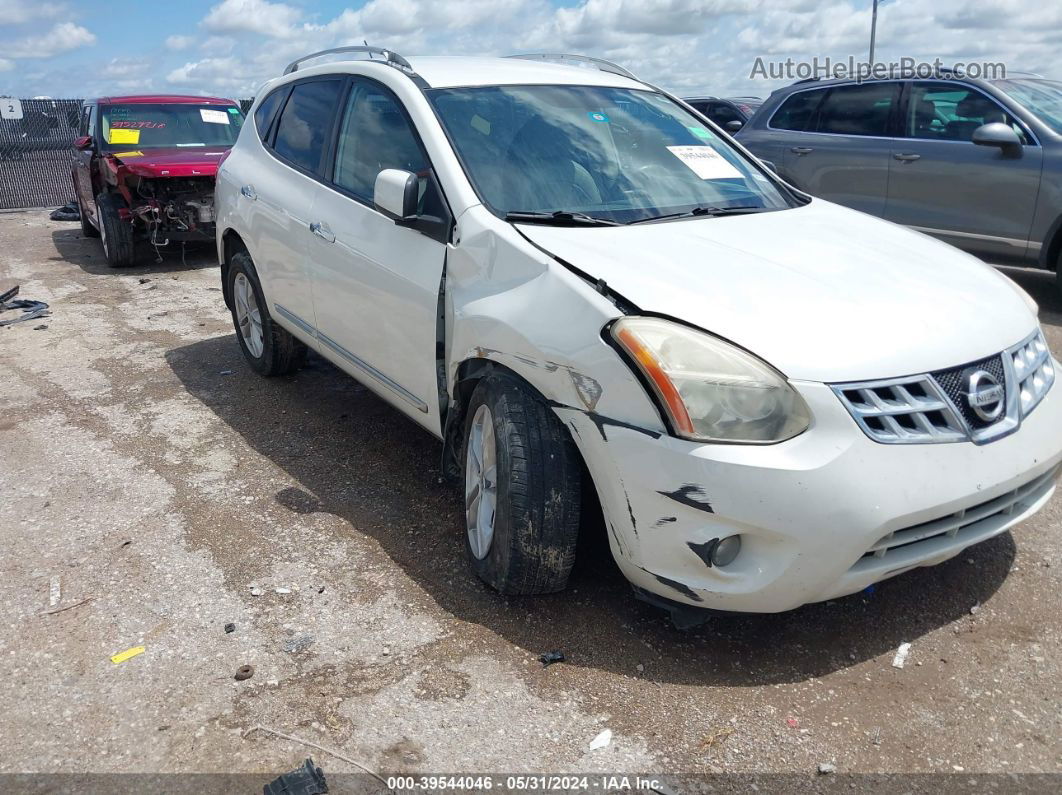 2012 Nissan Rogue Sv White vin: JN8AS5MTXCW279009