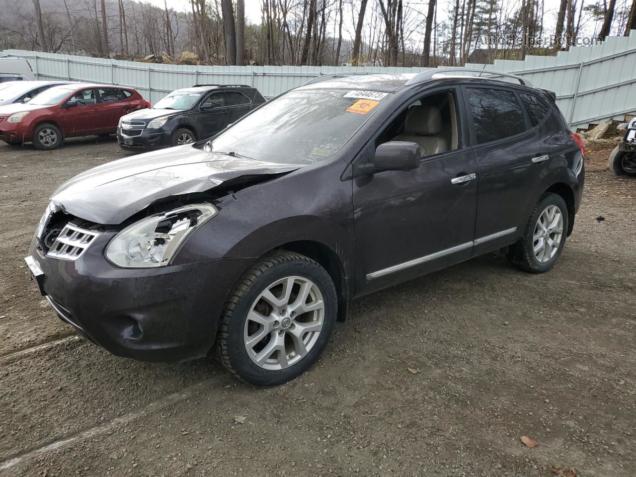 2012 Nissan Rogue S Brown vin: JN8AS5MTXCW300425