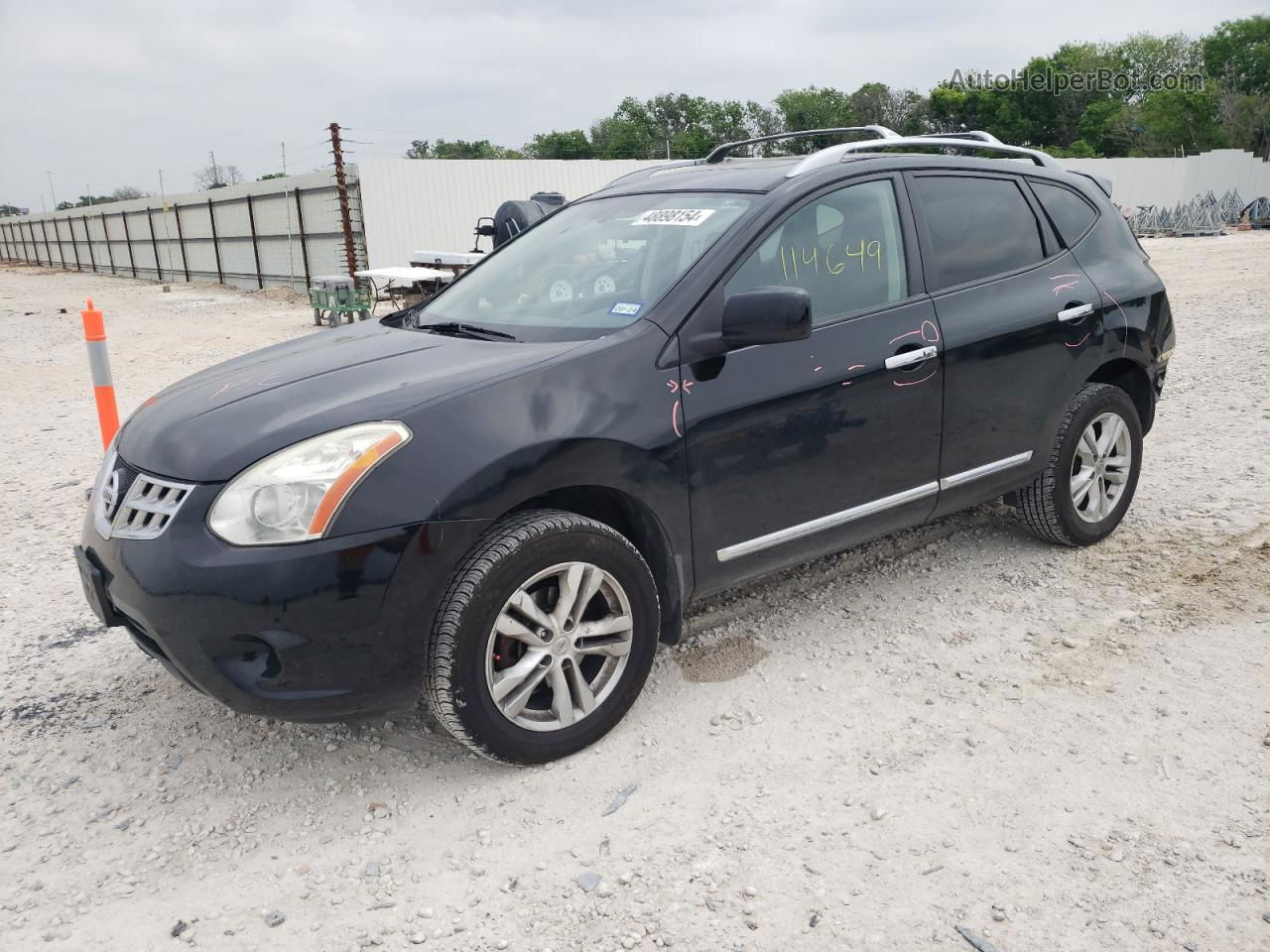 2012 Nissan Rogue S Black vin: JN8AS5MV0CW351529