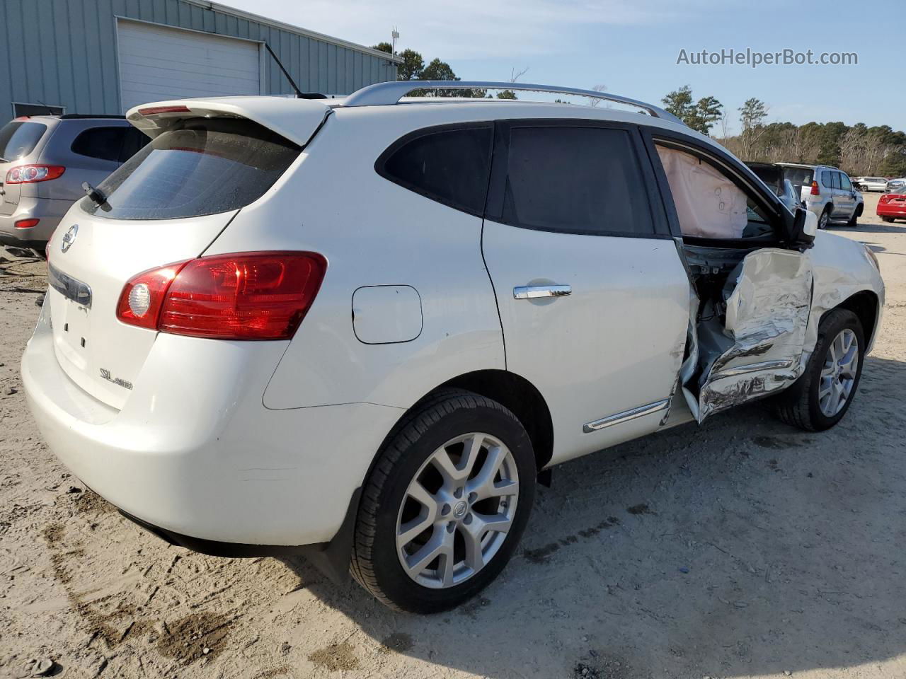 2012 Nissan Rogue S White vin: JN8AS5MV0CW364569