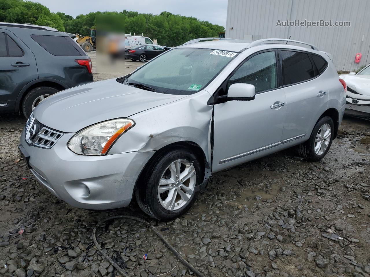 2012 Nissan Rogue S Silver vin: JN8AS5MV0CW378066