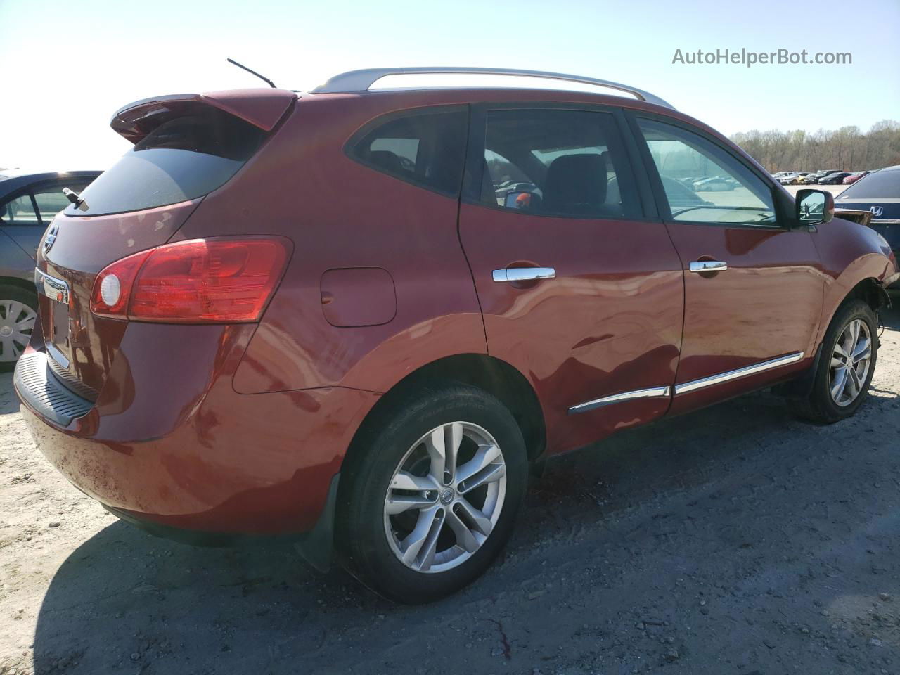 2012 Nissan Rogue S Red vin: JN8AS5MV0CW386751