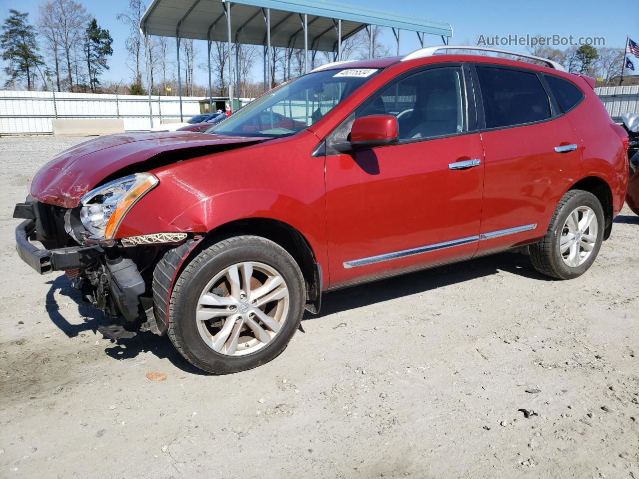 2012 Nissan Rogue S Red vin: JN8AS5MV0CW386751