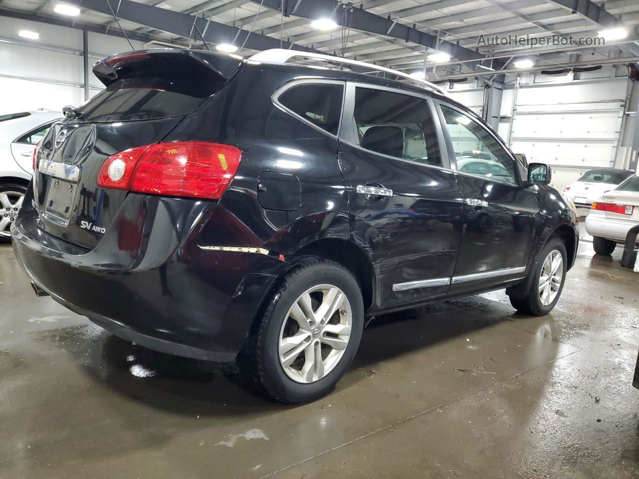 2012 Nissan Rogue S Black vin: JN8AS5MV0CW388192