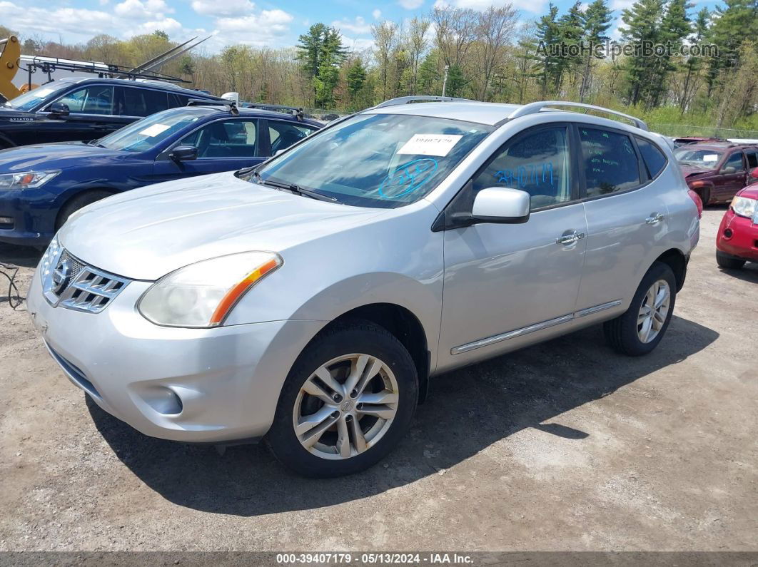 2012 Nissan Rogue Sv Silver vin: JN8AS5MV0CW411342