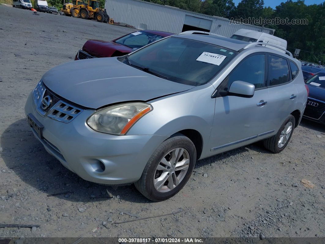 2012 Nissan Rogue Sv Silver vin: JN8AS5MV0CW717098