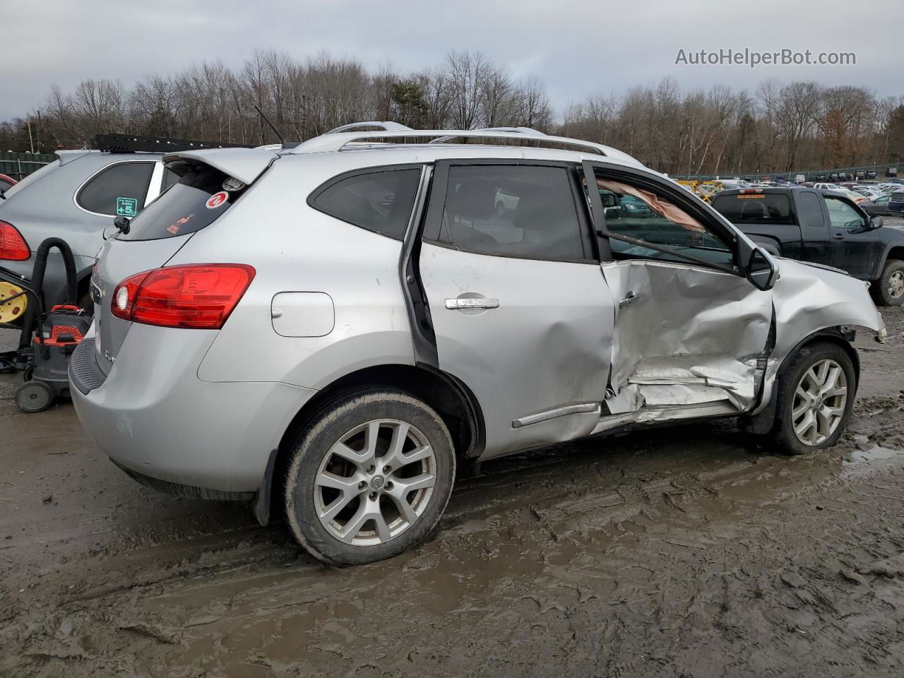 2012 Nissan Rogue S Silver vin: JN8AS5MV1CW355119