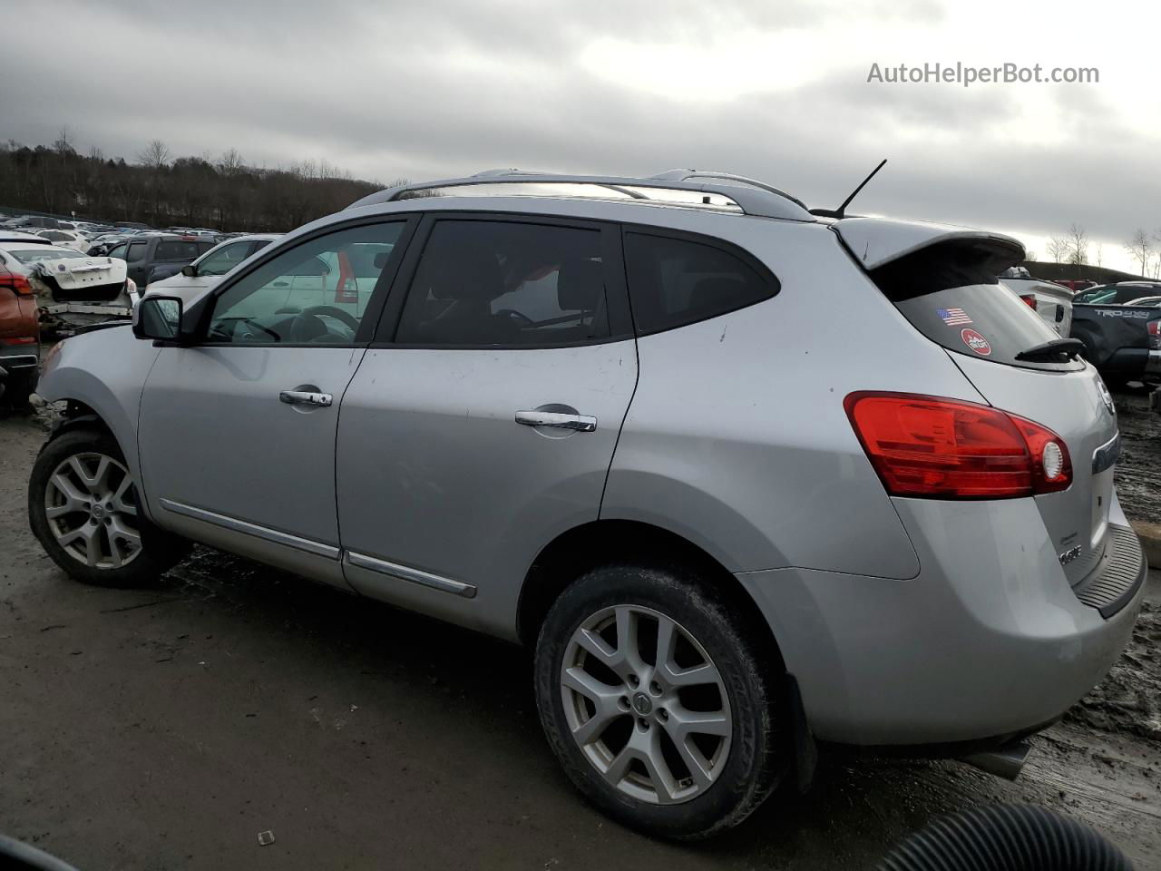 2012 Nissan Rogue S Silver vin: JN8AS5MV1CW355119