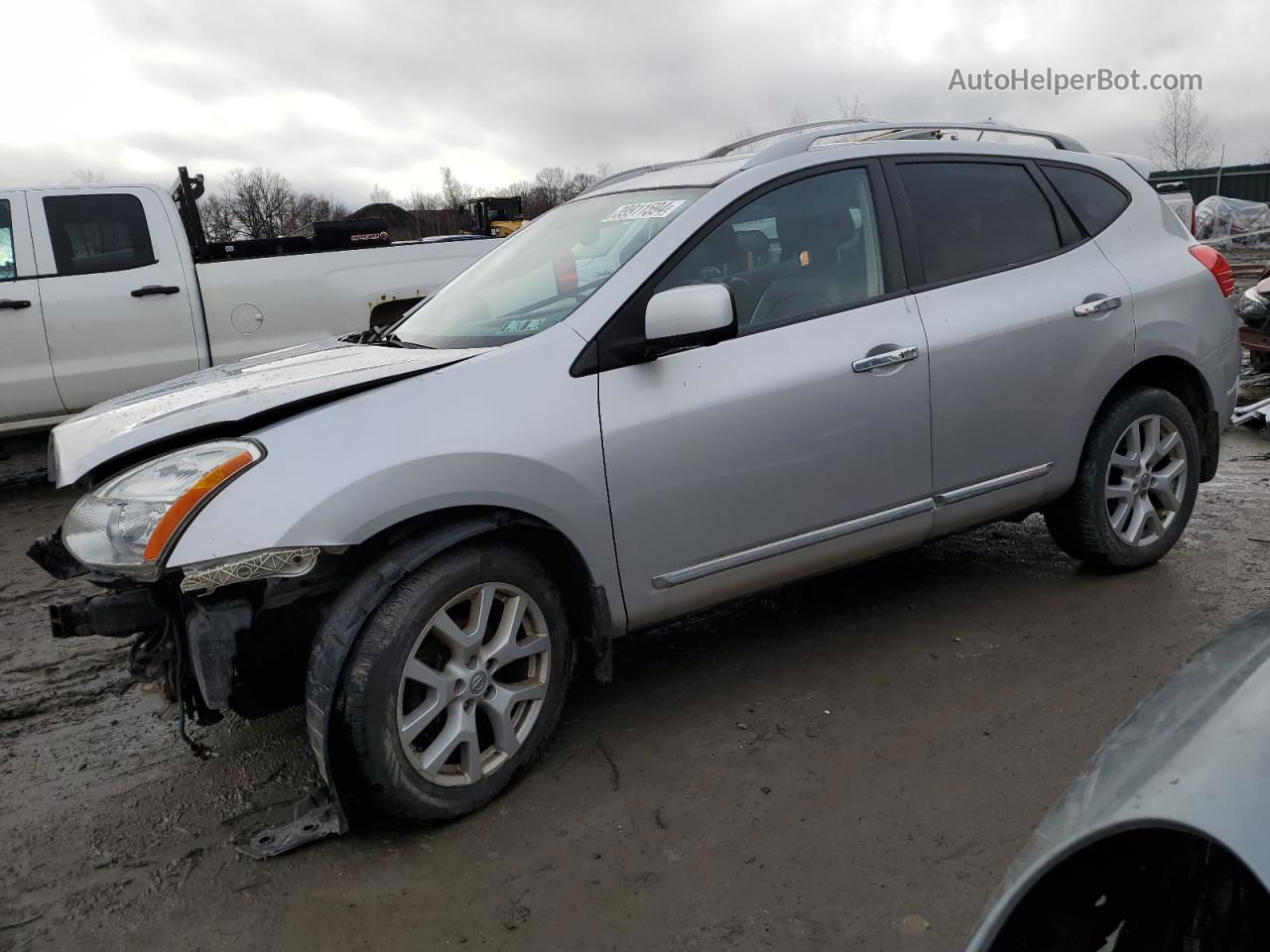 2012 Nissan Rogue S Silver vin: JN8AS5MV1CW355119