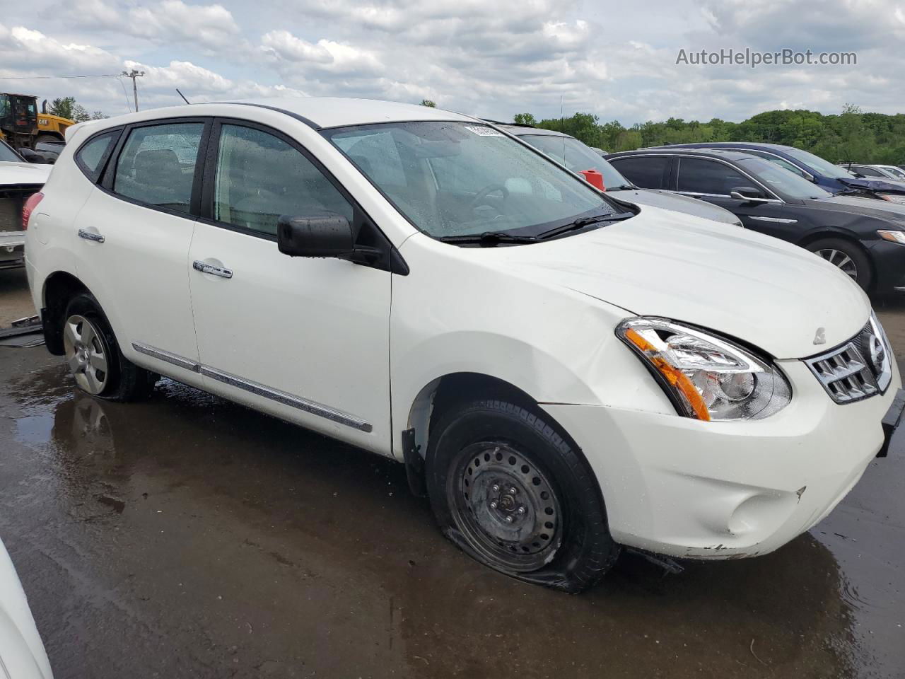 2012 Nissan Rogue S White vin: JN8AS5MV1CW393644