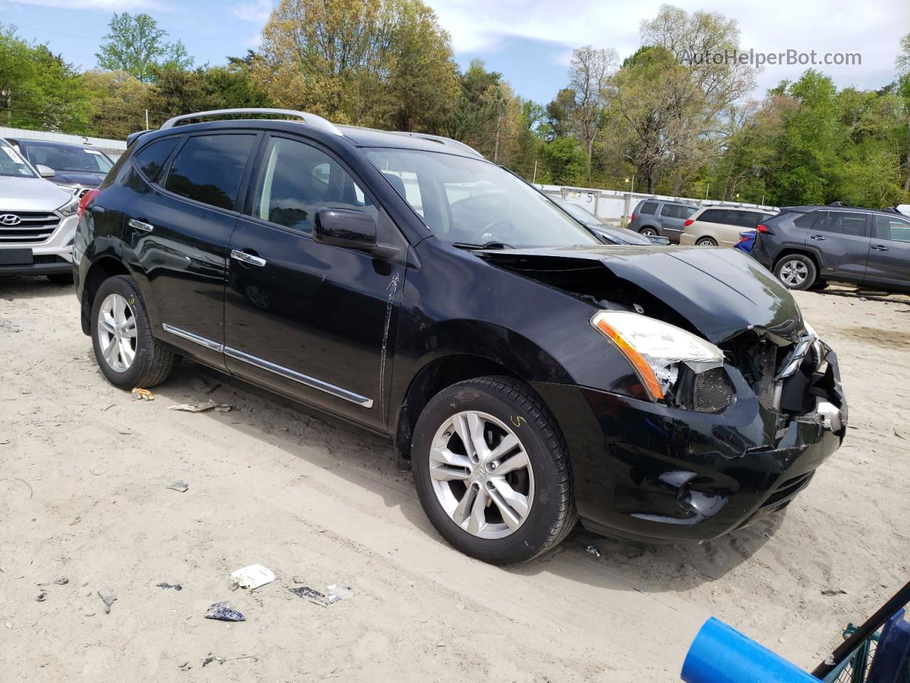 2012 Nissan Rogue S Black vin: JN8AS5MV1CW419563