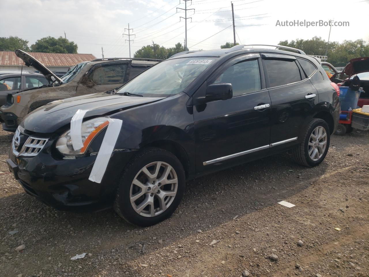 2012 Nissan Rogue S Black vin: JN8AS5MV1CW420390