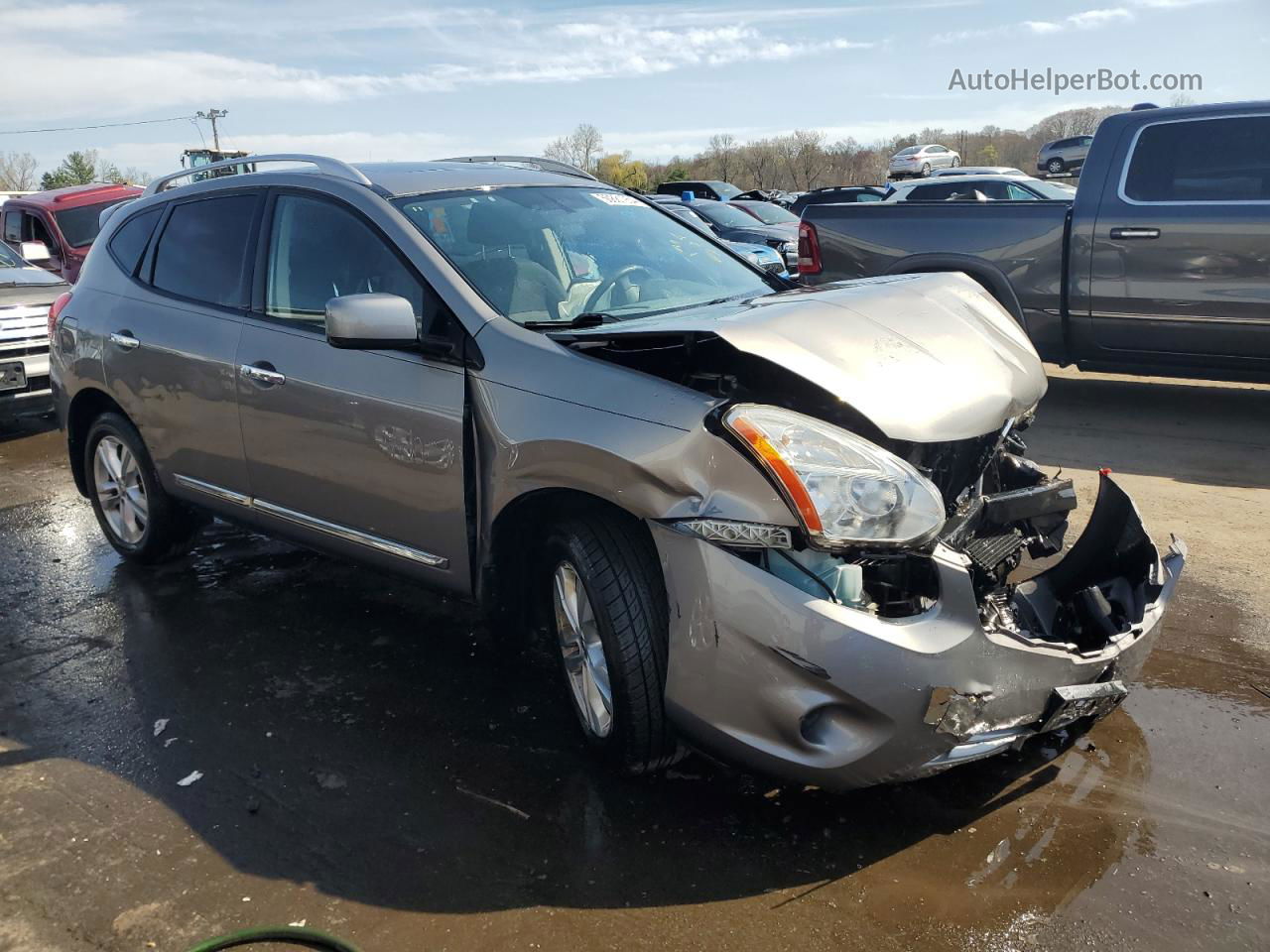 2012 Nissan Rogue S Gray vin: JN8AS5MV1CW710838