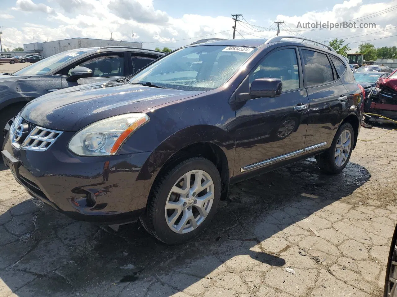 2012 Nissan Rogue S Purple vin: JN8AS5MV2CW356800