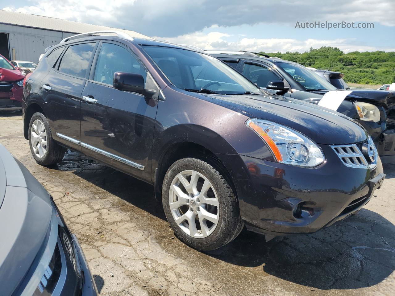 2012 Nissan Rogue S Purple vin: JN8AS5MV2CW356800