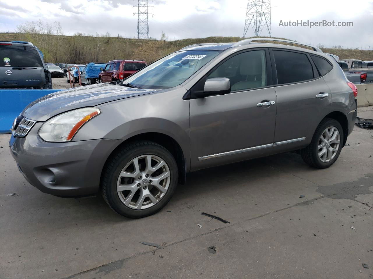 2012 Nissan Rogue S Gray vin: JN8AS5MV2CW373354