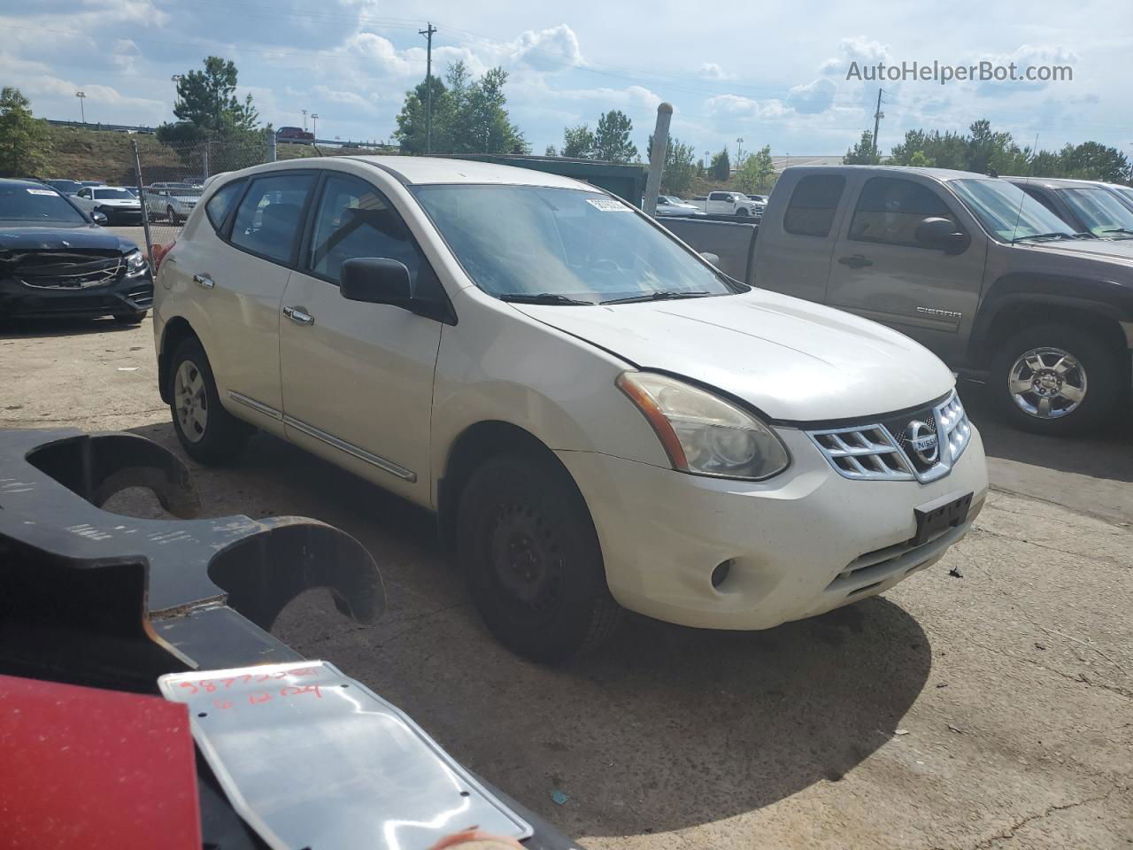 2012 Nissan Rogue S White vin: JN8AS5MV2CW389523