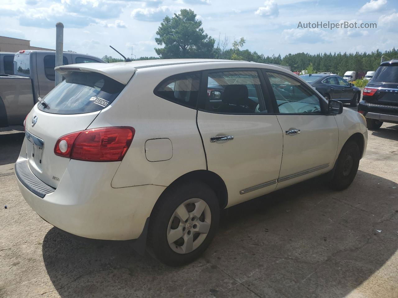 2012 Nissan Rogue S White vin: JN8AS5MV2CW389523