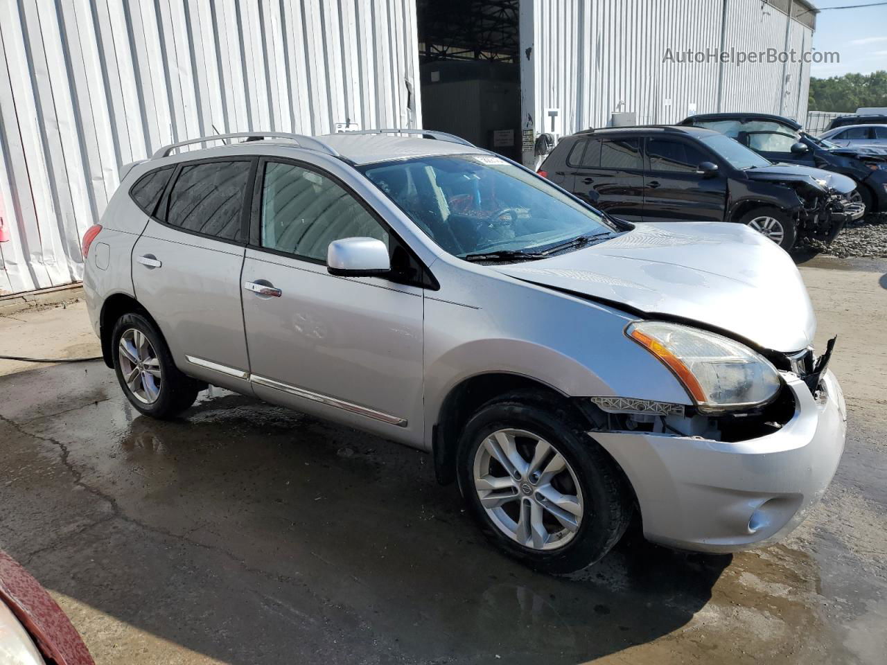 2012 Nissan Rogue S Silver vin: JN8AS5MV2CW393779