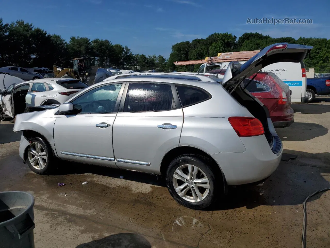 2012 Nissan Rogue S Silver vin: JN8AS5MV2CW393779