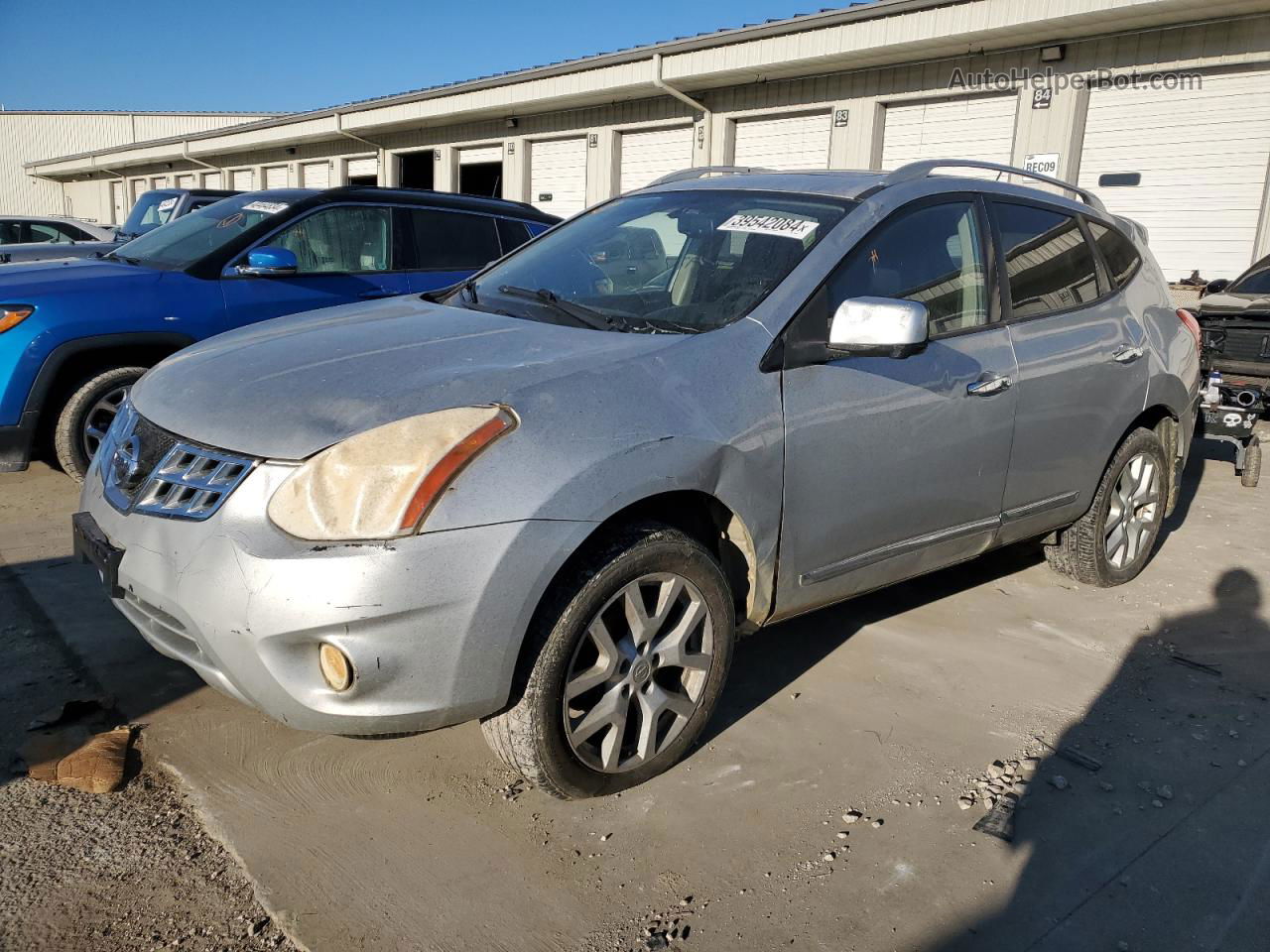 2012 Nissan Rogue S Silver vin: JN8AS5MV2CW404893