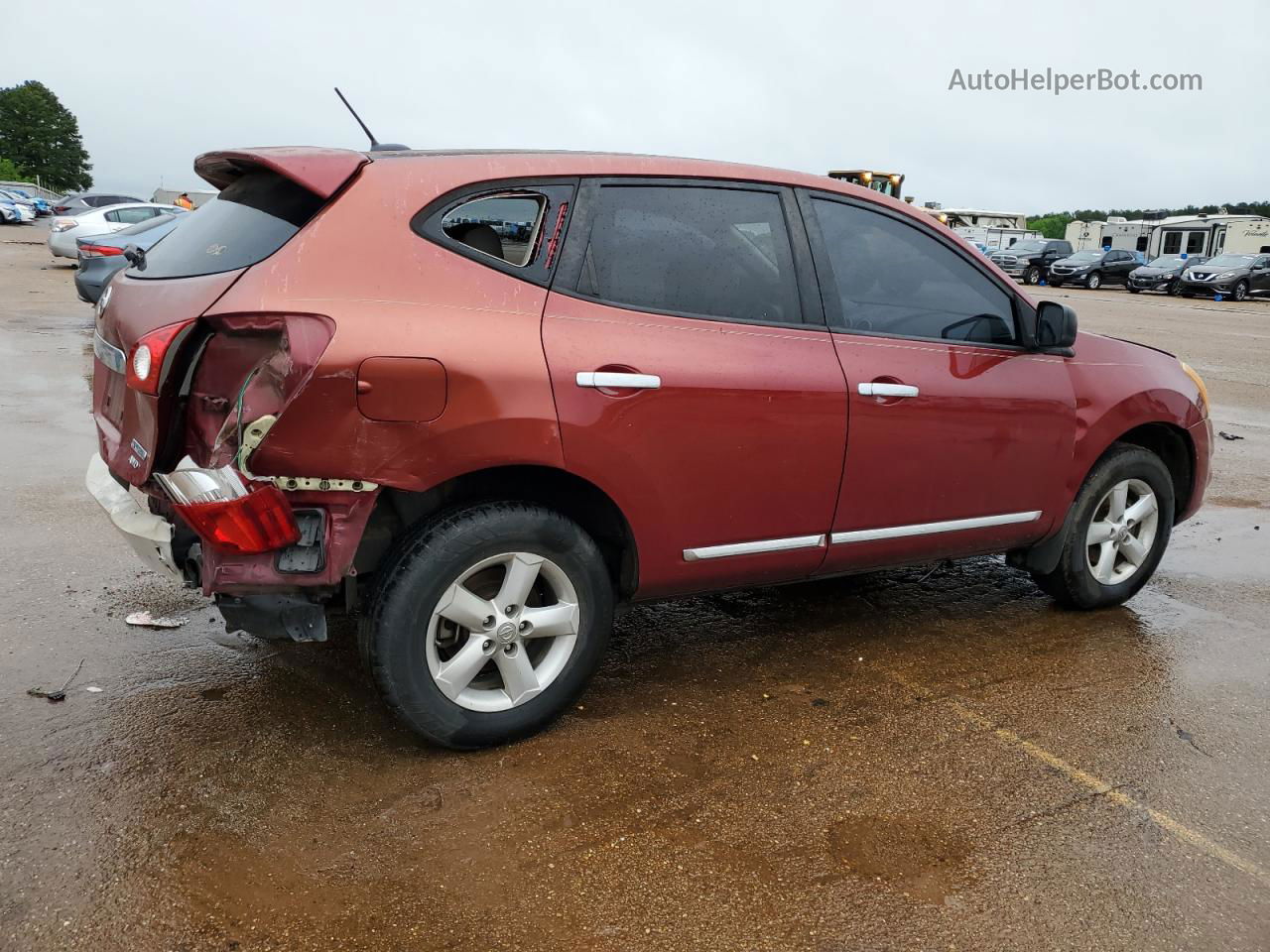 2012 Nissan Rogue S Red vin: JN8AS5MV2CW405638