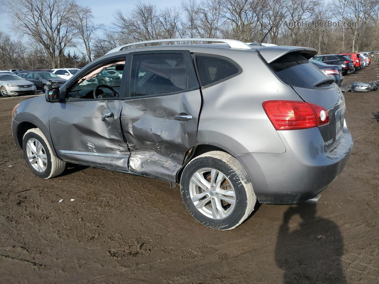 2012 Nissan Rogue S Silver vin: JN8AS5MV2CW417028