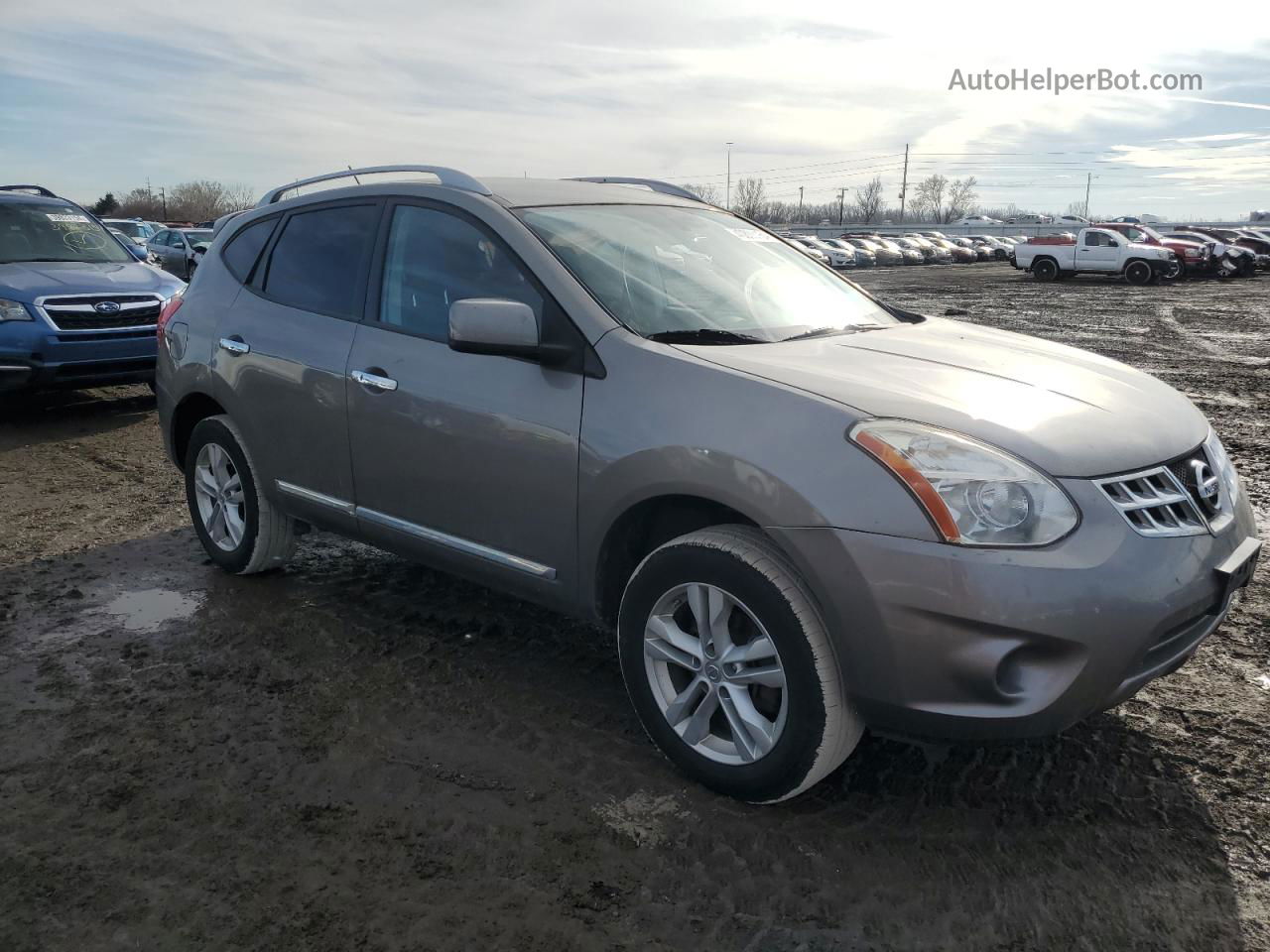 2012 Nissan Rogue S Silver vin: JN8AS5MV2CW417028