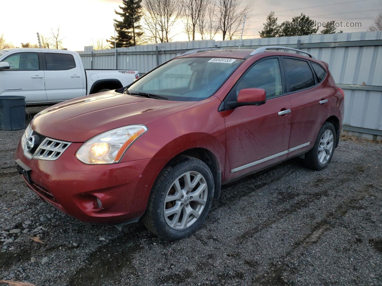 2012 Nissan Rogue S Red vin: JN8AS5MV3CW355347