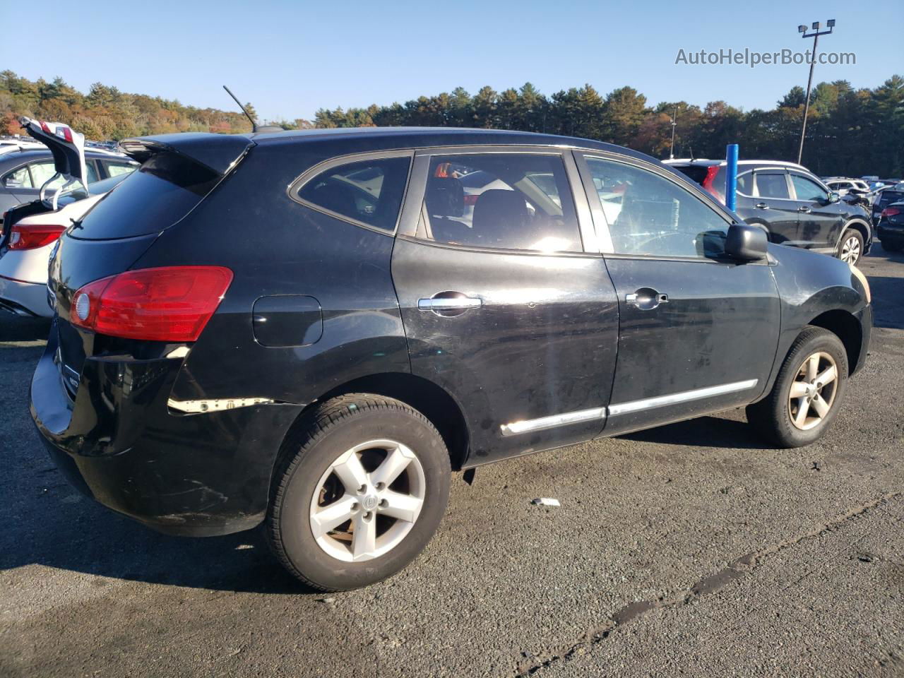 2012 Nissan Rogue S Black vin: JN8AS5MV3CW386680