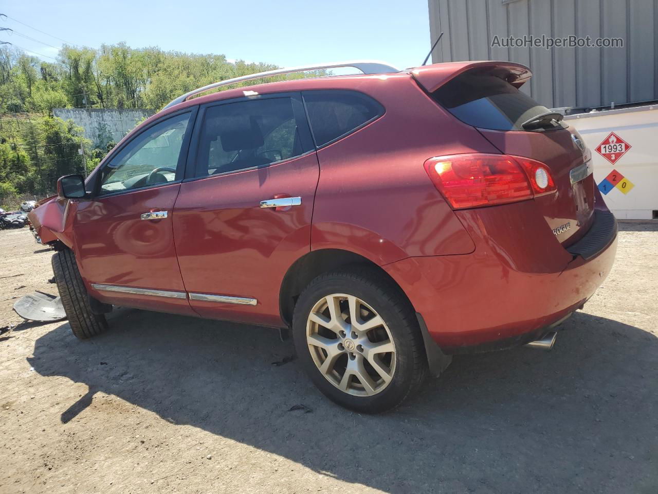 2012 Nissan Rogue S Burgundy vin: JN8AS5MV3CW399378