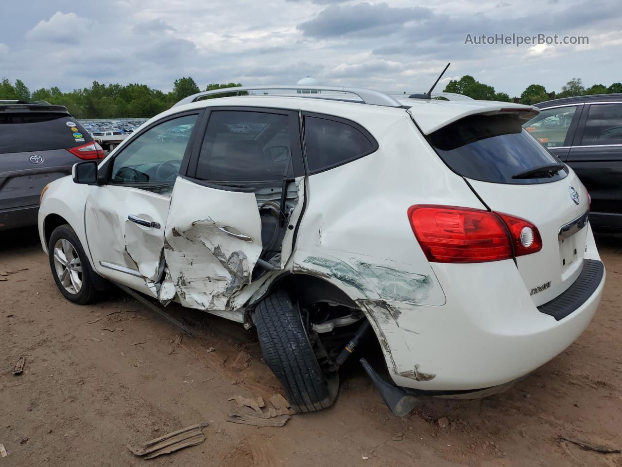 2012 Nissan Rogue S Белый vin: JN8AS5MV3CW419211