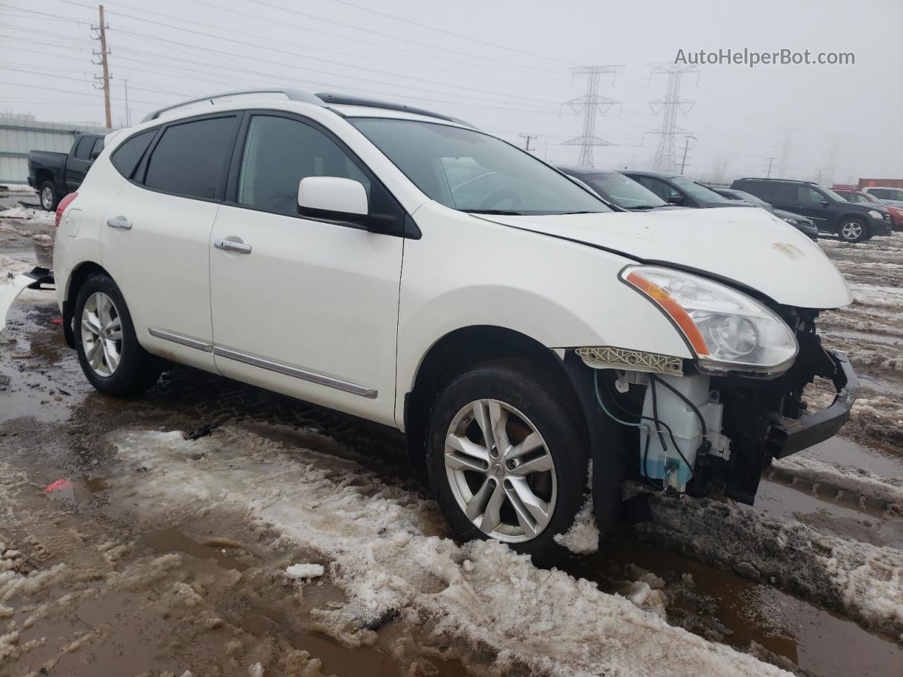 2012 Nissan Rogue S Белый vin: JN8AS5MV3CW420486