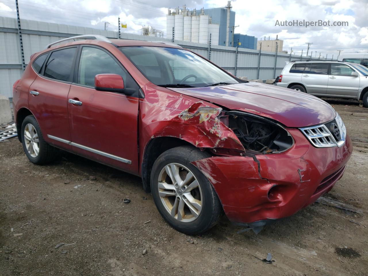 2012 Nissan Rogue S Red vin: JN8AS5MV4CW354403