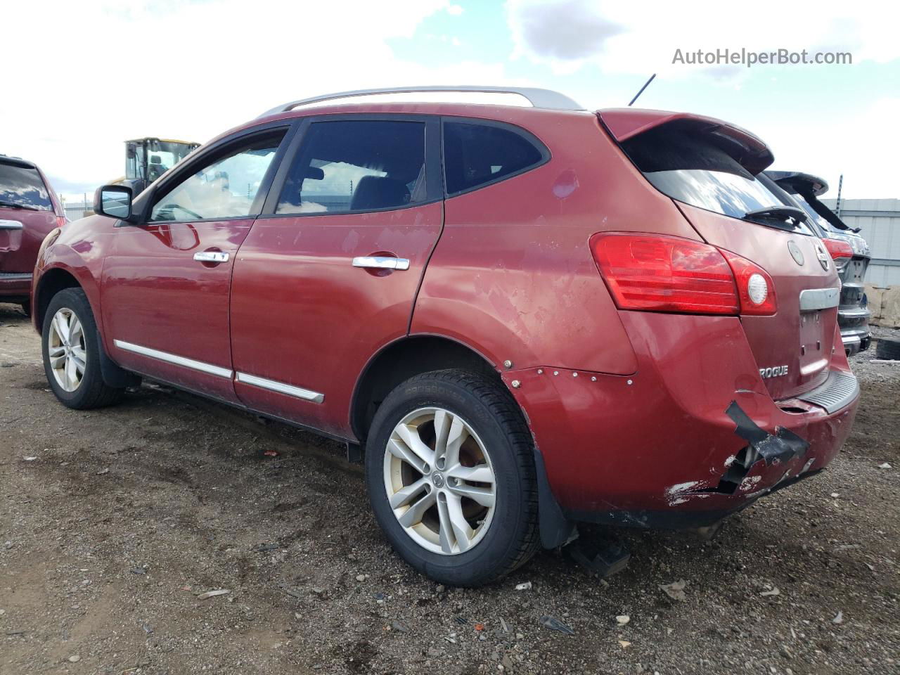 2012 Nissan Rogue S Red vin: JN8AS5MV4CW354403